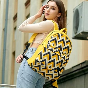 Рюкзак SamBag жіночий Zard LST Жовтий з орнаментом