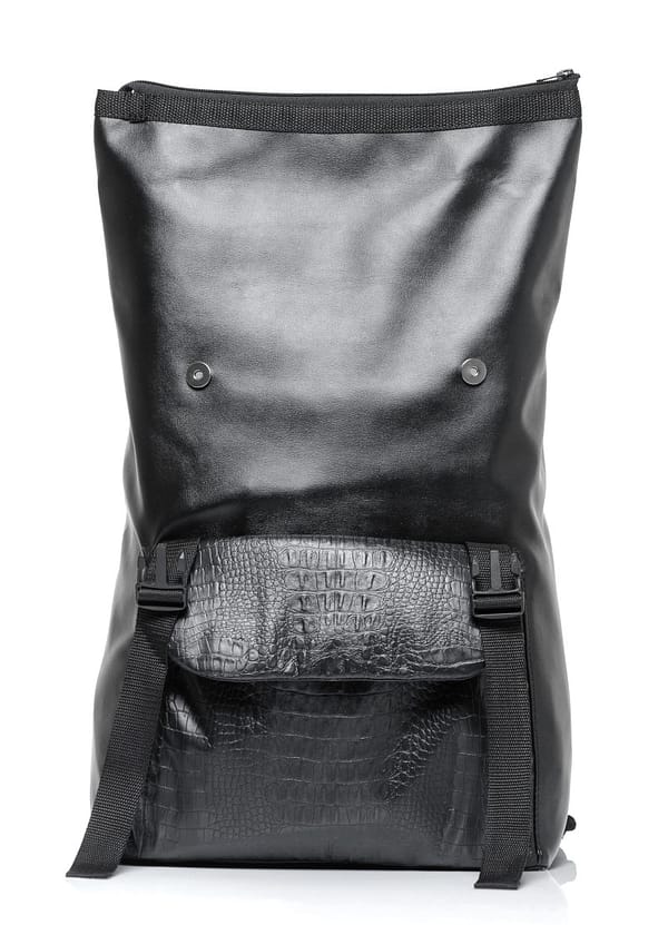 Рюкзак SamBag жіночий RollTop Milton принт крокодила з клапаном - Зображення 3