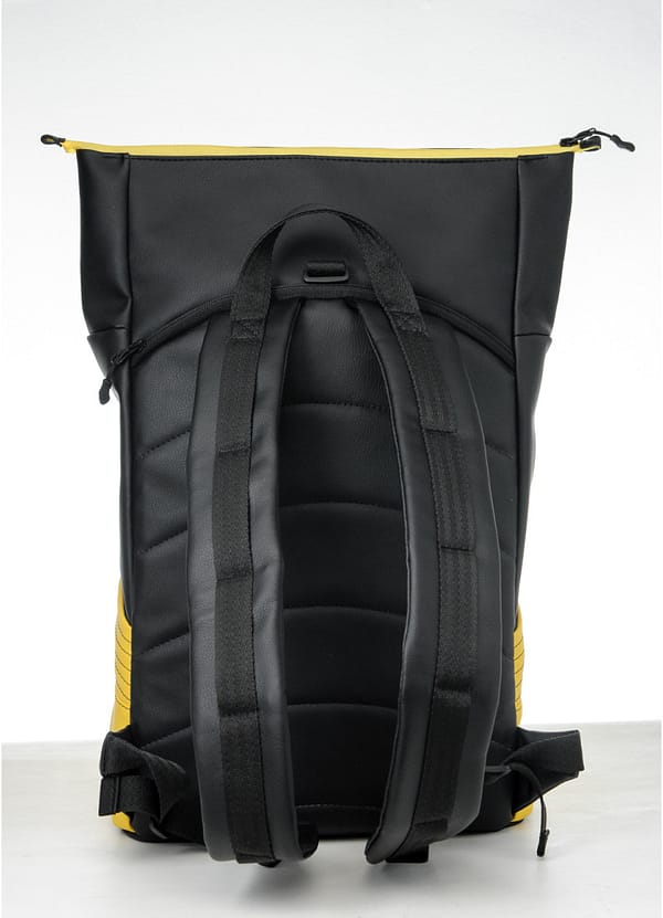 Рюкзак SamBag жіночий RollTop X Чорний з жовтим - Зображення 6