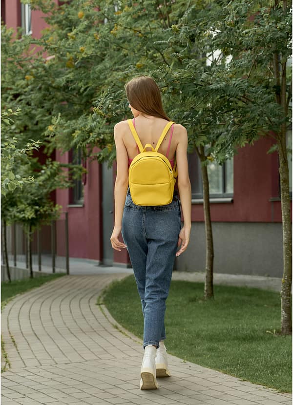 Рюкзак SamBag жіночий Brix KQV Жовтий - Зображення 4