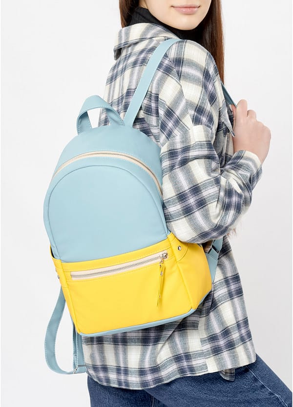 Рюкзак SamBag жіночий Dali BPSe блакитний з жовтим - Зображення 7