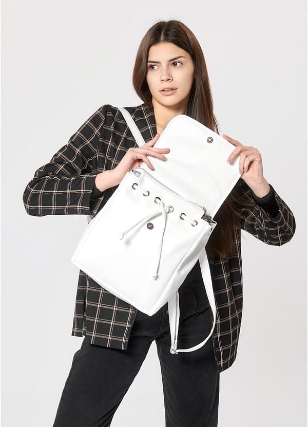 Рюкзак SamBag жіночий Loft MZP Білий - Зображення 8