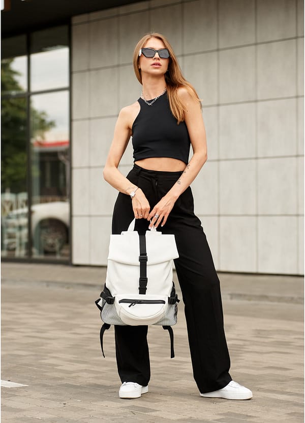 Рюкзак SamBag жіночий ReneDouble Білий - Зображення 7